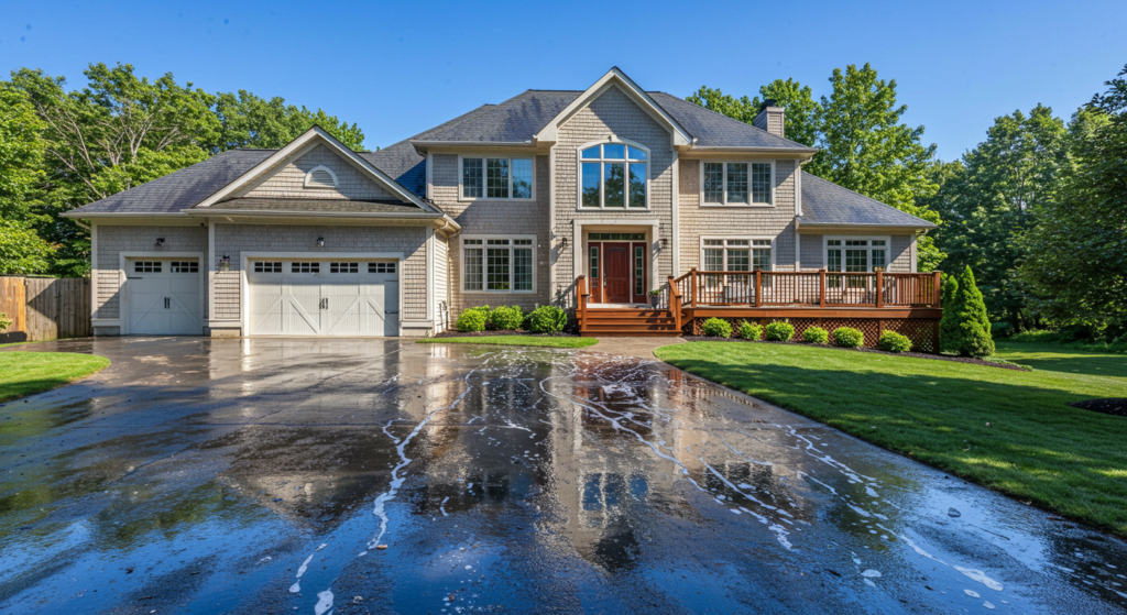 Power washed home